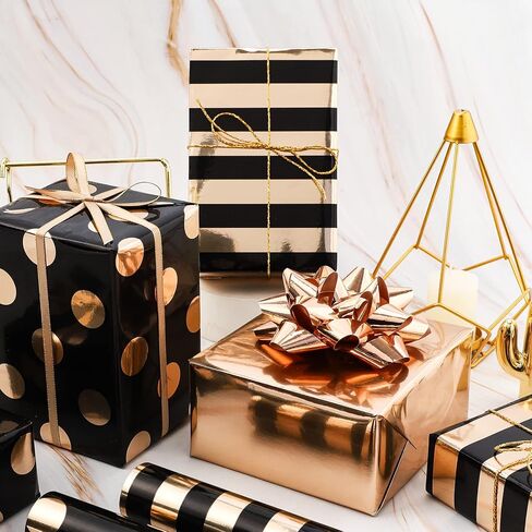 لفات ورق التغليف RUSPEPA - لفافة صغيرة - 17 بوصة × 10 أقدام لكل لفة، إجمالي 3 لفات، بالون، زهرة وتهنئة عيد ميلاد in Kuwait