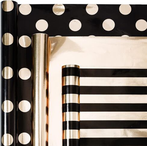 لفات ورق التغليف RUSPEPA - لفافة صغيرة - 17 بوصة × 10 أقدام لكل لفة، إجمالي 3 لفات، بالون، زهرة وتهنئة عيد ميلاد in Kuwait