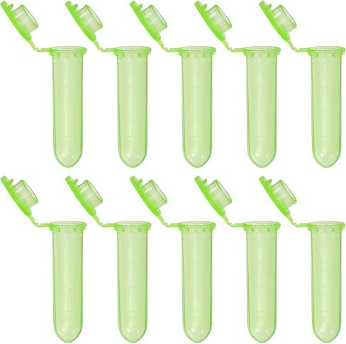 PATIKIL 2ML Plastic Centrifuge Tubes, 500 Pcs Round Bottom Centrifuge Tube with Snap Cap and Graduated Marks for Laboratory Sample, Yellow in Saudi Arabia