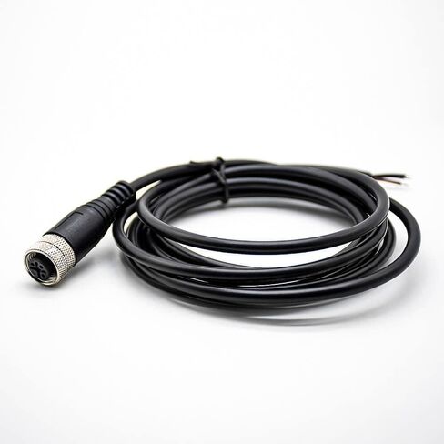 M12 Cable A-Code Single Female Head Straight Connector Aviation Socket Electrical Cable (3 Pin 2M/6.6ft Cable) in Kuwait