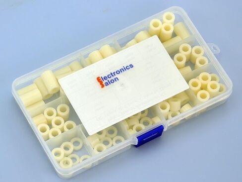 مجموعة متنوعة من الفواصل البلاستيكية المستديرة لصالون الإلكترونيات. القطر الخارجي 11 مم، المعرف 6.2 مم، الطول 3 إلى 25 مم، للبراغي M5. الطول 3 مم 4 مم 5 مم 8 مم 10 مم 12 مم 15 مم 18 مم 20 مم 25 مم، بلاستيك ABS المواجهة. in Kuwait