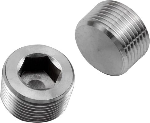 304 الفولاذ المقاوم للصدأ 1/16 "NPT غاطسة الداخلية عرافة الموضوع المقبس وصلة أنابيب الذكور الموضوع المناسب 2 حزمة (1/16" NPT، 2) in Kuwait