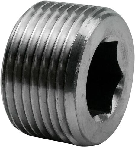 304 الفولاذ المقاوم للصدأ 1/16 "NPT غاطسة الداخلية عرافة الموضوع المقبس وصلة أنابيب الذكور الموضوع المناسب 2 حزمة (1/16" NPT، 2) in Kuwait