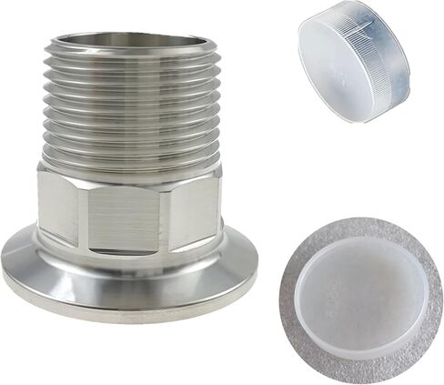 SS304 الفولاذ المقاوم للصدأ 1.5 "ثلاثي المشبك إلى 1" NPT ذكر الخيوط محول تركيب الأنبوب الصحي in Kuwait