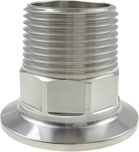 SS304 الفولاذ المقاوم للصدأ 1.5 "ثلاثي المشبك إلى 1" NPT ذكر الخيوط محول تركيب الأنبوب الصحي in Kuwait