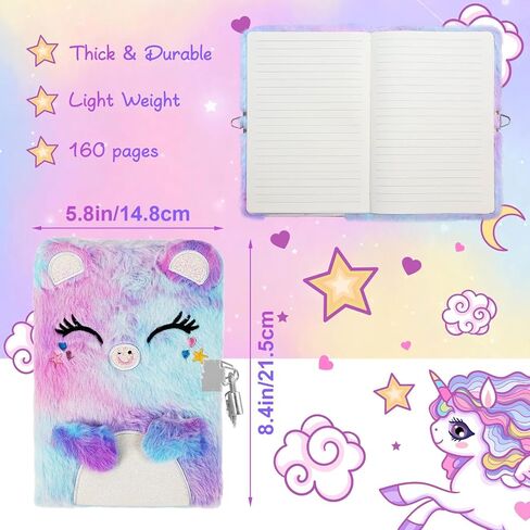 BREENHILL Rabbit Diary for Girls with Lock, Gift for 6 7 8 Year Old Girl, Secret Diary Journal Notebook in Saudi Arabia