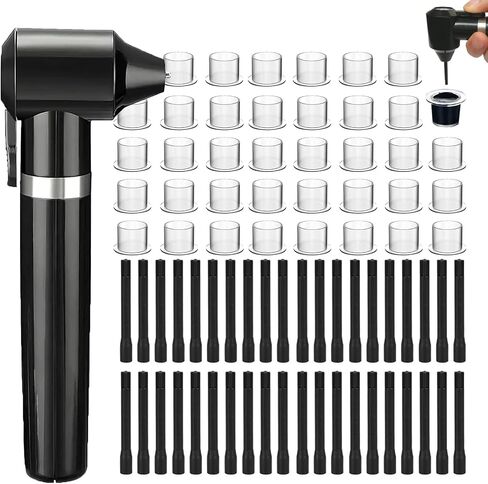 Tattoo Ink Mixer Machine 𝗦𝗲𝘁 - 100Pcs Yugui Ink Mixing Sticks and 100Pcs Tattoo Ink Cups Pigment Mixer Agitator Sticks Black Electric Color Tattoo Mixer Machine for Makeup Eyebrow Color in Saudi Arabia