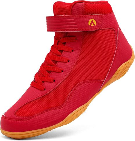 DimaiGlobal Men's Wrestling Shoe Fitness Sneaker Boxing Shoes Zero Drop Sole High Top Fighting Shoes Taekwondo Karate Martial Arts Training Shoes in Kuwait