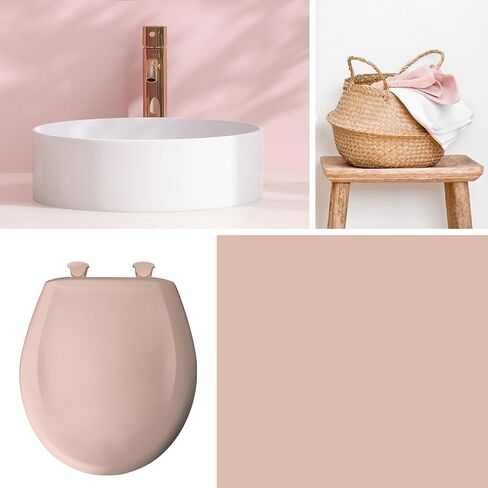 Bemis 200SLOWT 373 Toilet Seat will Slow Close, Never Loosen and Easily Remove, ROUND, Plastic, Loganberry in Kuwait