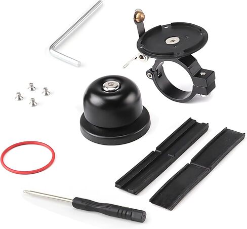 حامل جرس الدراجة لـ AirTag مقاوم للماء ومتتبع نظام تحديد المواقع للدراجة مضاد للسرقة، حامل من سبائك الألومنيوم لمقود الدراجة الجبلية على الطريق، حلقة صوت عالية ونقية in Kuwait