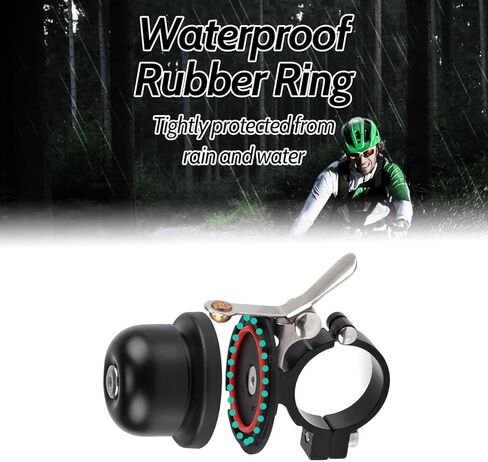 حامل جرس الدراجة لـ AirTag مقاوم للماء ومتتبع نظام تحديد المواقع للدراجة مضاد للسرقة، حامل من سبائك الألومنيوم لمقود الدراجة الجبلية على الطريق، حلقة صوت عالية ونقية in Kuwait