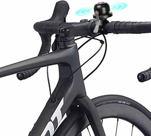 حامل جرس الدراجة لـ AirTag مقاوم للماء ومتتبع نظام تحديد المواقع للدراجة مضاد للسرقة، حامل من سبائك الألومنيوم لمقود الدراجة الجبلية على الطريق، حلقة صوت عالية ونقية in Kuwait