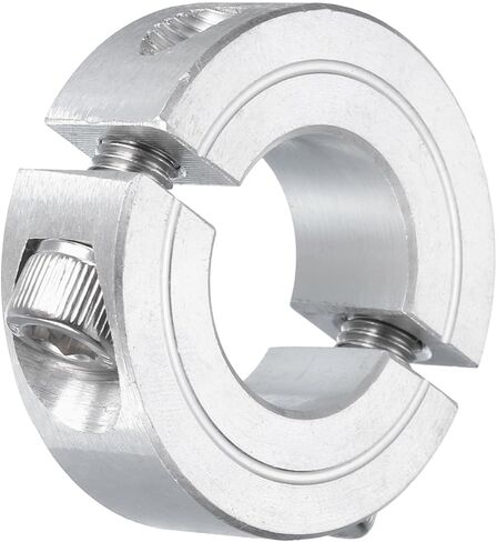 uxcell Double Split Clamp-On Shaft Collar for 3/4" Shaft, Two-Piece Clamping Collar 1-1/2" OD, 1/2" Thickness, Aluminum Alloy Set Screw Split Collar Clamp in Saudi Arabia