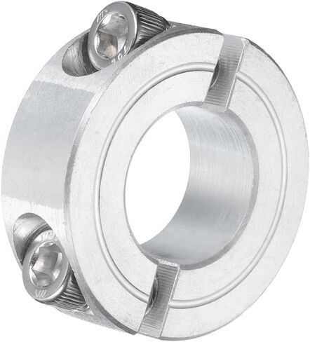 uxcell Double Split Clamp-On Shaft Collar for 3/4" Shaft, Two-Piece Clamping Collar 1-1/2" OD, 1/2" Thickness, Aluminum Alloy Set Screw Split Collar Clamp in Saudi Arabia