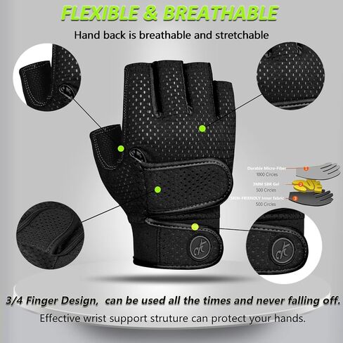 MOREOK Bike Gloves Exercise Workout Gloves AK050-one pair（Orange-Medium） Exercise Workout Gloves MK1003-one pair（Black-Medium） in Saudi Arabia