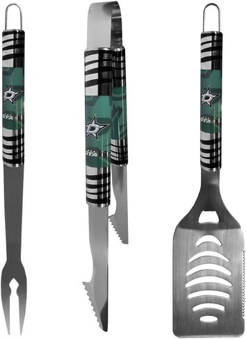مجموعة NHL Siskiyou Sports Fan Shop Dallas Stars Tailgater BBQ مكونة من 3 قطع بألوان الفريق in Saudi Arabia