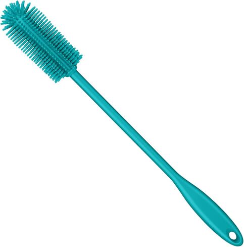 Silicone Bottle Brush, Water Bottle Cleaner Brush with Long Handle, Perfect for Cleaning Narrow Neck Containers, Vacuum Sports Bottle, Tumblers, Flask, Glassware (1 Pack, Charcoal) in Saudi Arabia