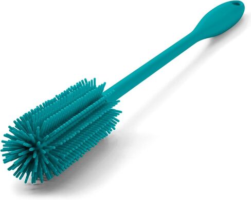 Silicone Bottle Brush, Water Bottle Cleaner Brush with Long Handle, Perfect for Cleaning Narrow Neck Containers, Vacuum Sports Bottle, Tumblers, Flask, Glassware (1 Pack, Charcoal) in Saudi Arabia