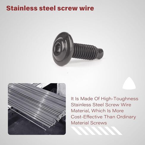 10 Pcs - M5 * 12.5 14 - for Ducati Motorcycle Fairing Shell Stainless Steel Screws Bolt Kit, for Ducati Panigale V2 V4 / 848~1299 / Streetfighter Supersport 950 (Black - 10 Pcs, M5 x 14mm) in Saudi Arabia