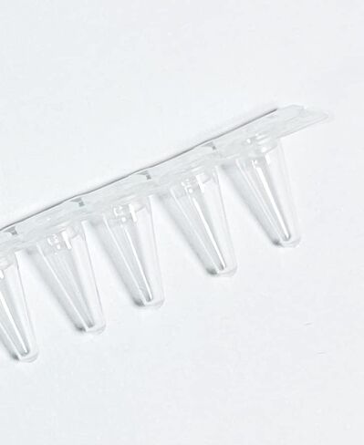 أنابيب PCR شفافة مكونة من 8 أشرطة سعة 0.1 مل، أنابيب ذات أغطية مسطحة، 125 مجموعة/حزمة، أنابيب تفاعل PCR ذات جدار رفيع للغاية، أنبوب طرد مركزي دقيق من مادة البولي بروبيلين، خالي من DNase/RNase in Kuwait