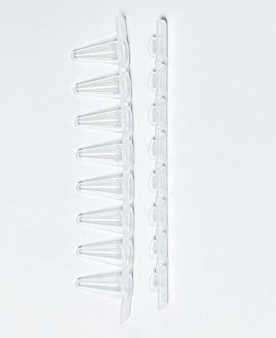 أنابيب PCR شفافة مكونة من 8 أشرطة سعة 0.1 مل، أنابيب ذات أغطية مسطحة، 125 مجموعة/حزمة، أنابيب تفاعل PCR ذات جدار رفيع للغاية، أنبوب طرد مركزي دقيق من مادة البولي بروبيلين، خالي من DNase/RNase in Kuwait