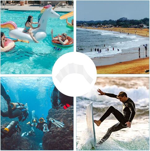 PATIKIL Silicone Swimming Gloves Webbed Swim Gloves Finger Frog Type Water Resistance Gear Paddle Fins in Saudi Arabia