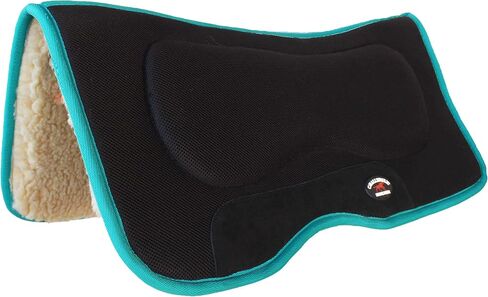 CHALLENGER Horse 30" x 30" Contoured Fleece Lined Western Saddle Pad Teal 39131 in Saudi Arabia