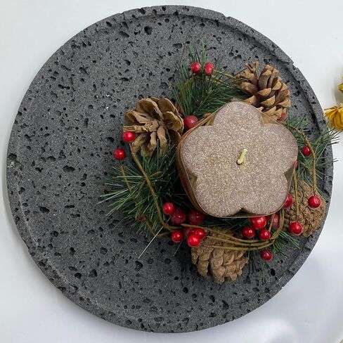 Marble Tray,(Dark Gray) Natural Volcanic Stone Tray，Home Decor，Halloween Candle Tray, Christmas Decoration Tray in Saudi Arabia