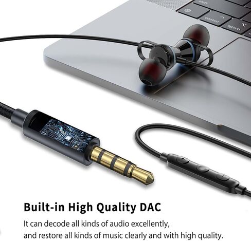 سماعات رأس USB C مع ميكروفون لجهاز iPad Air 2024 وSamsung S24 Ultra S23 S22 A55 A35 iPhone 15 Pro Max، سماعات أذن سلكية USB من النوع C داخل الأذن لجهاز OnePlus Open 12 11 9 Galaxy Z Fold 5 Google Pixel 8 Pro 7 6 in Kuwait