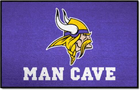 FANMATS 14329 NFL - Minnesota Vikings Man Cave Starter Mat Accent Rug - 19in. x 30in. | Sports Fan Home Decor Rug and Tailgating Mat in Saudi Arabia
