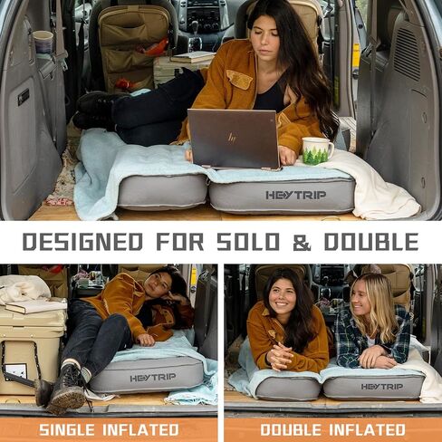 HEYTRIP Widen SUV Air Mattress for Car Camping, Inflatable 6 Inch Thickened SUV Mattress Camping Bed, Adjustable Firmness Car Air Mattress Fit Midsize SUVs - Durability Oxford (74 x 51 x 6 Inch) in Saudi Arabia