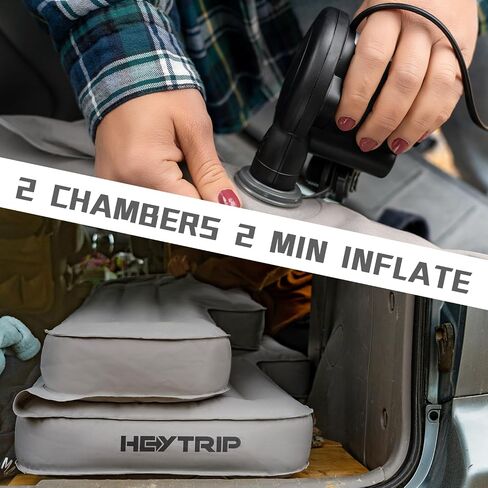 HEYTRIP Widen SUV Air Mattress for Car Camping, Inflatable 6 Inch Thickened SUV Mattress Camping Bed, Adjustable Firmness Car Air Mattress Fit Midsize SUVs - Durability Oxford (74 x 51 x 6 Inch) in Saudi Arabia