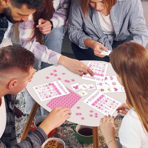 Wedding Party Bingo Game Cards(24 Players), Bridal Shower Bingo Card for Family Friend Adult, Large Group Holiday Engagement Party Activity Favor Decoration Supplies -001 in Kuwait