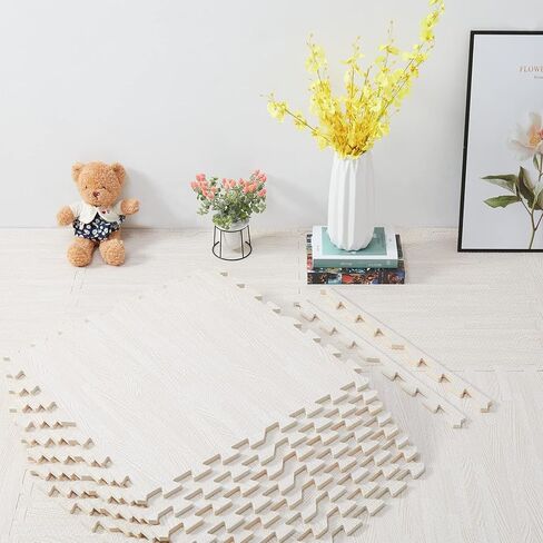 Wisfor المتشابكة رغوة الأرضيات البلاط 23.6 × 23.6 بوصة لغز ممارسة الحصير لوسائد للتدريبات الحصير رغوة الأرضيات الواقية (12 حزم) in Kuwait