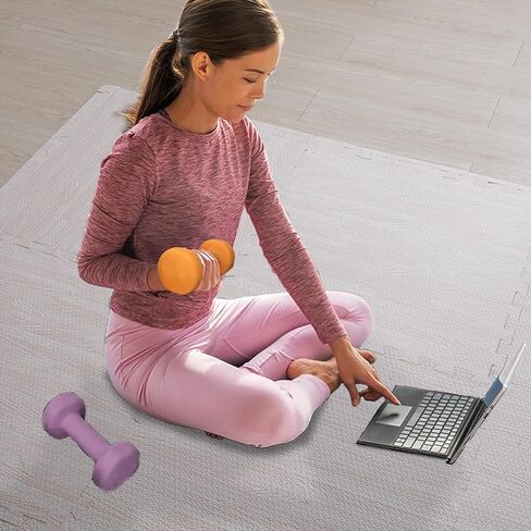 Wisfor المتشابكة رغوة الأرضيات البلاط 23.6 × 23.6 بوصة لغز ممارسة الحصير لوسائد للتدريبات الحصير رغوة الأرضيات الواقية (12 حزم) in Kuwait