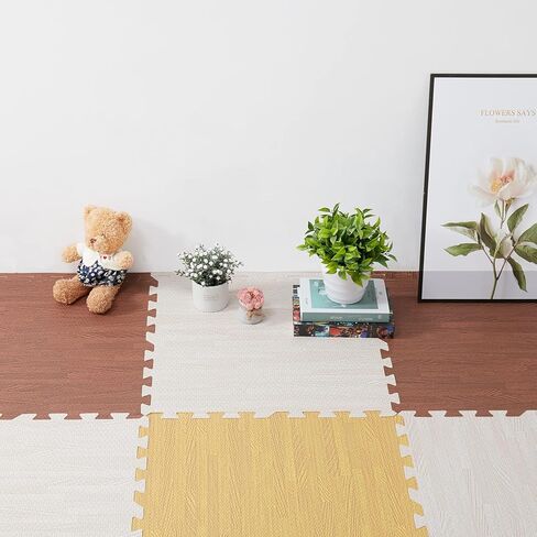 Wisfor المتشابكة رغوة الأرضيات البلاط 23.6 × 23.6 بوصة لغز ممارسة الحصير لوسائد للتدريبات الحصير رغوة الأرضيات الواقية (12 حزم) in Kuwait