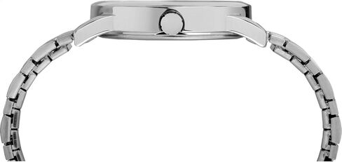 Timex Men's Easy Reader 35mm Watch - Silver-Tone Expansion Band White Dial Silver-Tone Case in Saudi Arabia
