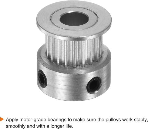 HARFINGTON 5 Meters 2GT Timing Belt 6mm Width with Fiberglass Core + 5pcs 20T 2GT Timing Pulley 6mm Bore + 2mm Hex Key Wrench for 3D Printer and Most Belt Driven Printers in Saudi Arabia