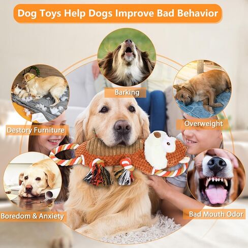 ألعاب الكلاب الكبيرة التي تصدر صوت صرير للمضغ العدواني، ألعاب شد الجرو التفاعلية مع حبل سحب، ألعاب مضغ للكلاب الأليفة من القطيفة القوية للكلاب الصغيرة والمتوسطة والكبيرة in Kuwait