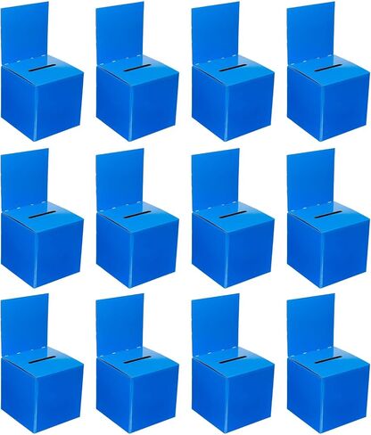 PATIKIL Cardboard Suggestion Box, 12 Pcs 6"x6"x6" Ballot Box with Removable Header Board Raffle Box for Suggestion, Collections, Donate, Voting, Black in Saudi Arabia