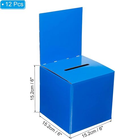 PATIKIL Cardboard Suggestion Box, 12 Pcs 6"x6"x6" Ballot Box with Removable Header Board Raffle Box for Suggestion, Collections, Donate, Voting, Black in Saudi Arabia