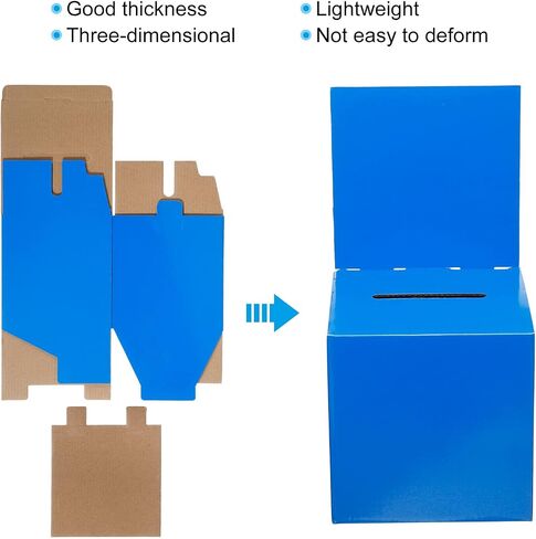 PATIKIL Cardboard Suggestion Box, 12 Pcs 6"x6"x6" Ballot Box with Removable Header Board Raffle Box for Suggestion, Collections, Donate, Voting, Black in Saudi Arabia