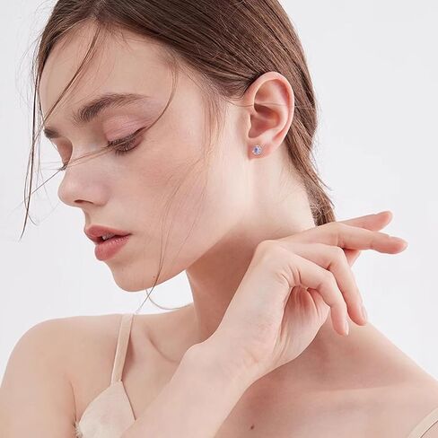 Cuoka Star Moonstone Earrings 925 Sterling Silver Moonstone Star Stud Earrings,Simple Moonstone Star Earrings Jewelry Birthday Graduation Gift For Women Wife in Kuwait