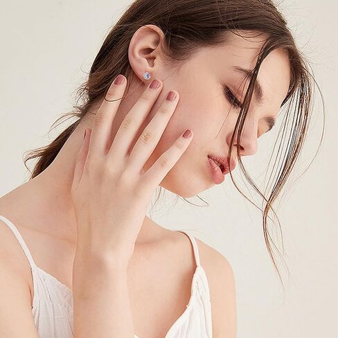 Cuoka Star Moonstone Earrings 925 Sterling Silver Moonstone Star Stud Earrings,Simple Moonstone Star Earrings Jewelry Birthday Graduation Gift For Women Wife in Kuwait