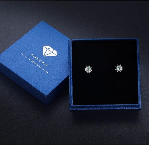 Cuoka نجمة Moonstone أقراط 925 الفضة الاسترليني Moonstone نجمة أقراط، بسيطة Moonstone نجمة أقراط مجوهرات عيد ميلاد التخرج هدية للنساء زوجة in Saudi Arabia