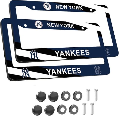 2PCS High-End Stainless Steel Sports Team Fans License Plate Frames for Cubs in Saudi Arabia