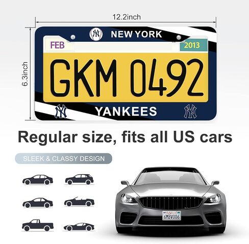 2PCS High-End Stainless Steel Sports Team Fans License Plate Frames for Cubs in Saudi Arabia