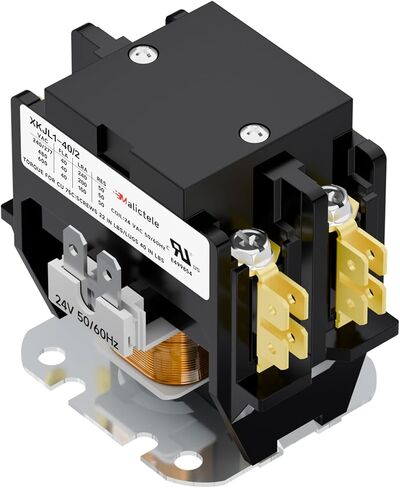 AC Contactor, Malictele 2 Pole 40 Amp 24V Coil Air Conditioner Contactor HVAC Contactor for AC Unit Outdoor Compatible Condenser Compressors Refrigeration Systems Motors etc in Saudi Arabia