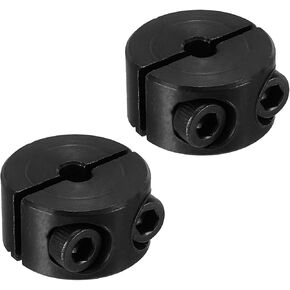 PATIKIL Bore 32mm Double Split Shaft Collar 54mm OD 15mm Thickness, 2 Pack 45#Carbon Steel Locking Collar Clamp Style with Set Screw for Machine Tools Industry, Black in Kuwait