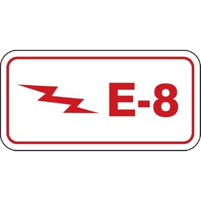 Accuform TDF308XVM Adhesive Dura-Vinyl "E-8 Electric" Energy Source Standard Tag, 1-1/2" W x 3" L (Pack of 5)
